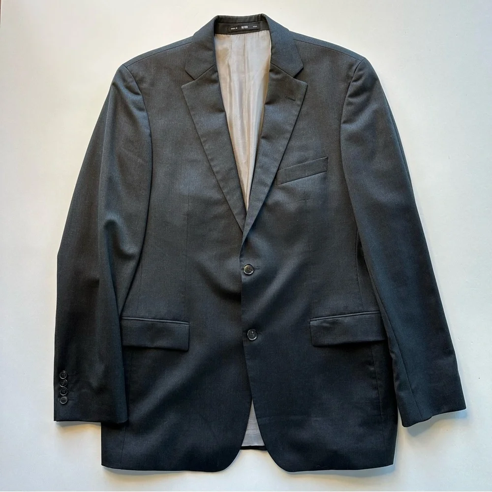 HUGO BOSS Mens Blazer Sport Coat Casual Jacket Size 40L Wool Pasolini Movie